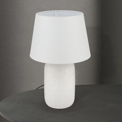 Lampă de masă CORAL 1xE27/40W/230V ceramică/alb