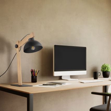 Lampă de masă OSLO 1xE27/15W/230V pin/negru