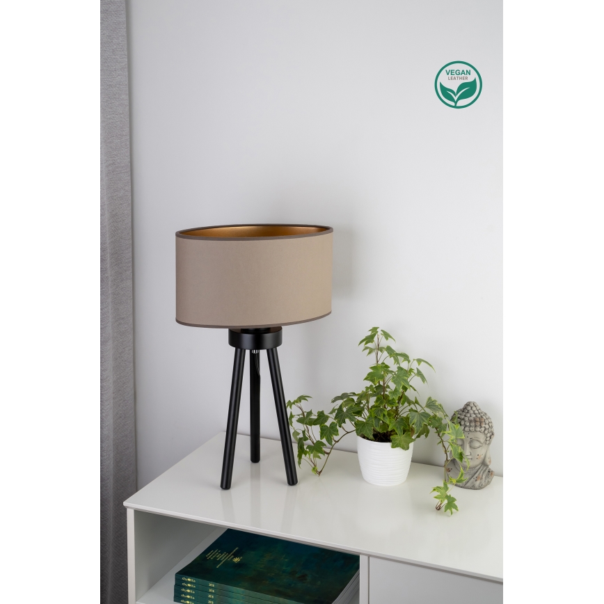 Lampă de masă OVAL Duolla VEGAN 1xE27/15W/230V d. 30 cm bej