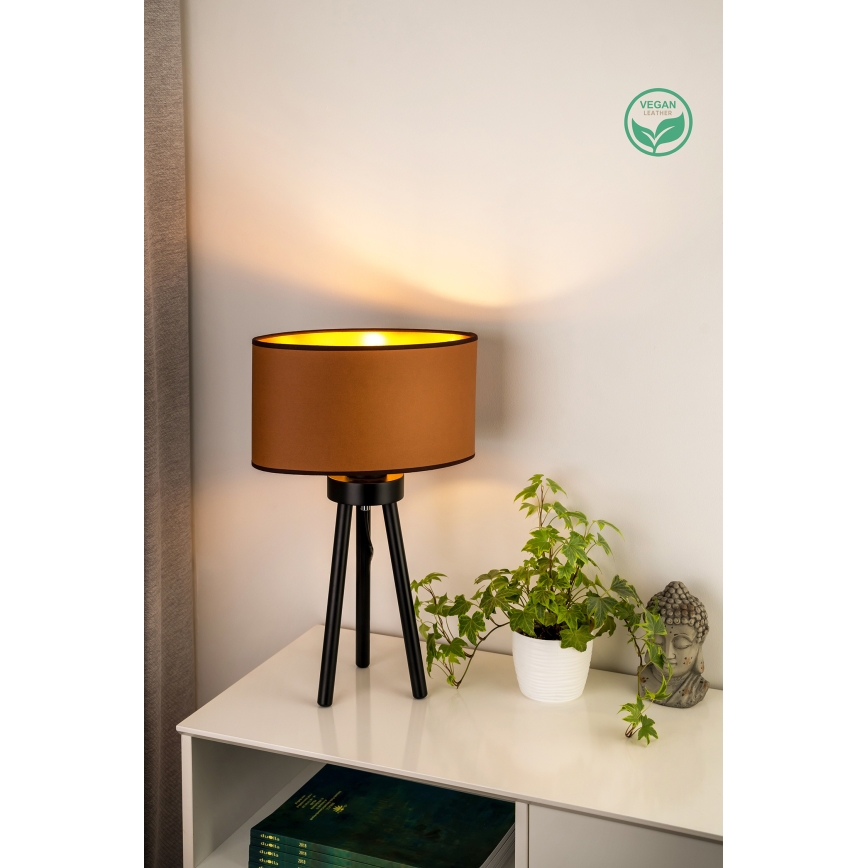 Lampă de masă OVAL Duolla VEGAN 1xE27/15W/230V d. 30 cm maro