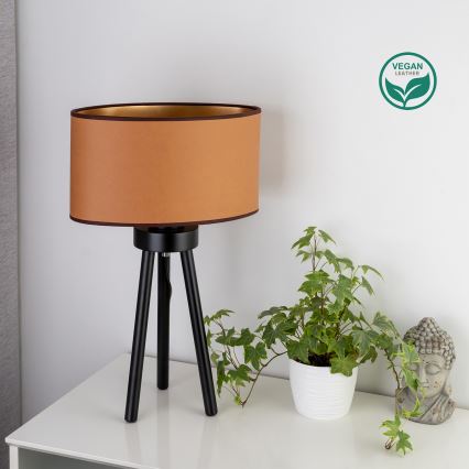 Lampă de masă OVAL Duolla VEGAN 1xE27/15W/230V d. 30 cm maro