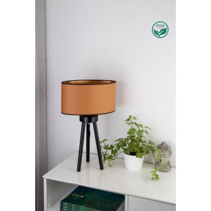 Lampă de masă OVAL Duolla VEGAN 1xE27/15W/230V d. 30 cm maro