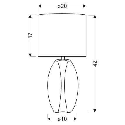 Lampă de masă PALMA 1xE27/60W/230V