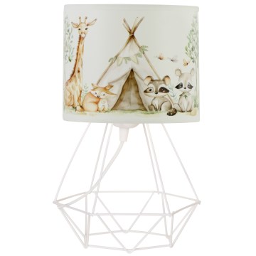 Lampă de masă pentru copii KIDS ROOM 1xE27/60W/230V, diametru 18 cm, cu animale