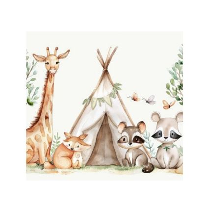 Lampă de masă pentru copii KIDS ROOM 1xE27/60W/230V, diametru 18 cm, cu animale