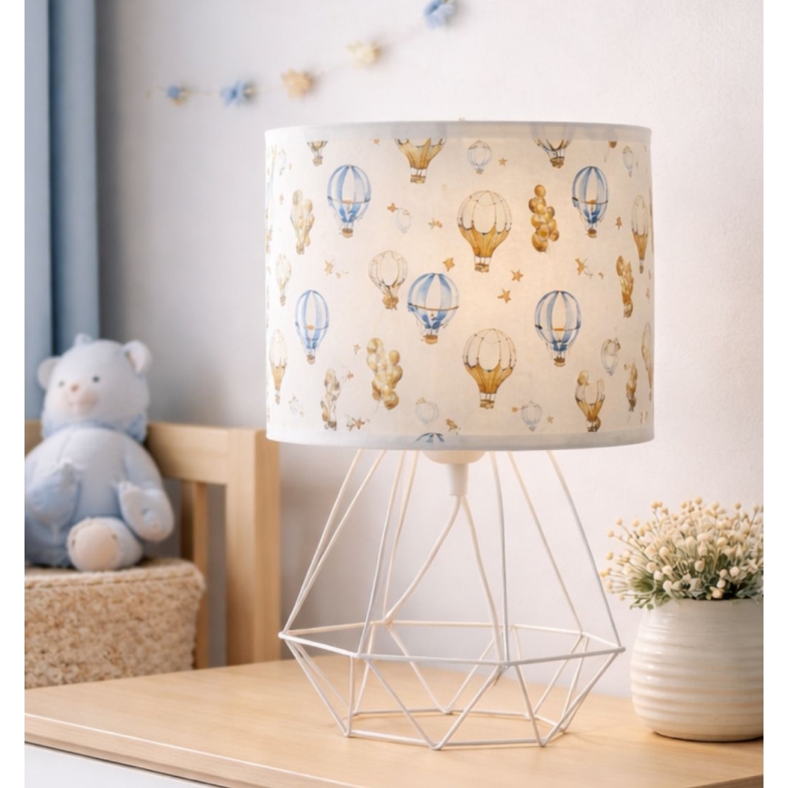 Lampă de masă pentru copii KIDS ROOM, 1xE27/60W/230V, Ø 18 cm, baloane