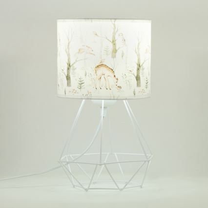 Lampă de masă pentru copii KIDS ROOM, 1xE27/60W/230V, Ø 18 cm, cu animale