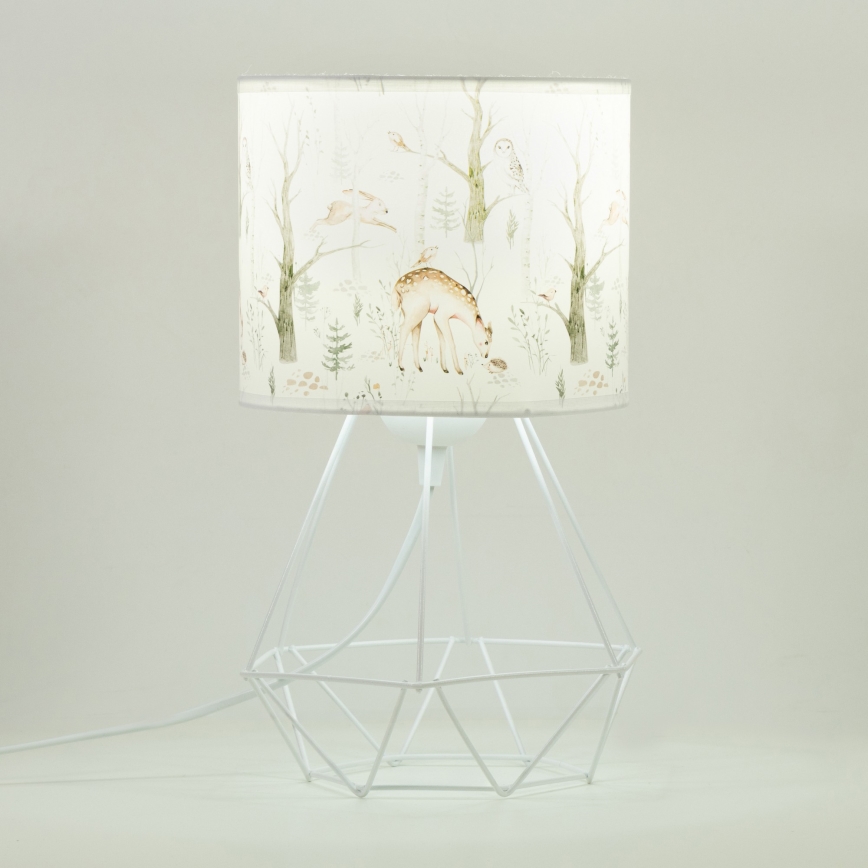 Lampă de masă pentru copii KIDS ROOM, 1xE27/60W/230V, Ø 18 cm, cu animale