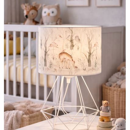 Lampă de masă pentru copii KIDS ROOM, 1xE27/60W/230V, Ø 18 cm, cu animale