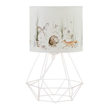 Lampă de masă pentru copii KIDS ROOM, 1xE27/60W/230V, Ø 18 cm, cu animale