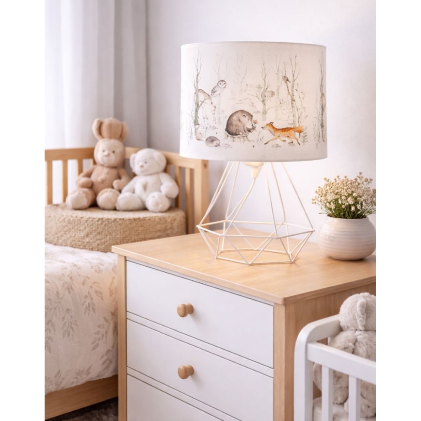 Lampă de masă pentru copii KIDS ROOM, 1xE27/60W/230V, Ø 18 cm, cu animale