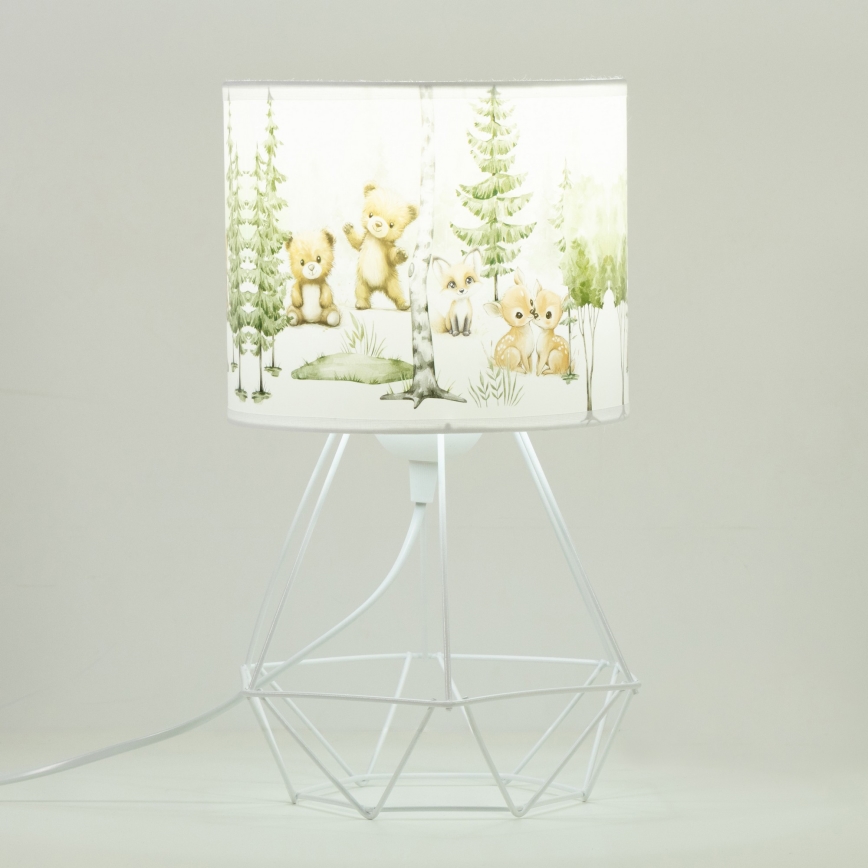 Lampă de masă pentru copii KIDS ROOM 1xE27/60W/230V, Ø 18 cm, cu animale