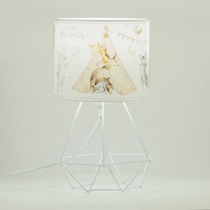 Lampă de masă pentru copii KIDS ROOM 1xE27/60W/230V Ø 18 cm cu animăluțe
