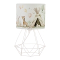 Lampă de masă pentru copii KIDS ROOM, 1xE27/60W/230V, Ø 18 cm, design cu animăluțe
