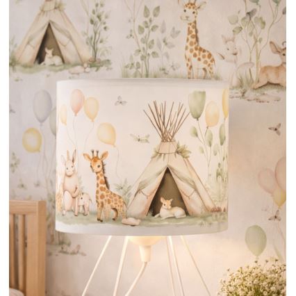 Lampă de masă pentru copii KIDS ROOM, 1xE27/60W/230V, Ø 18 cm, design cu animăluțe