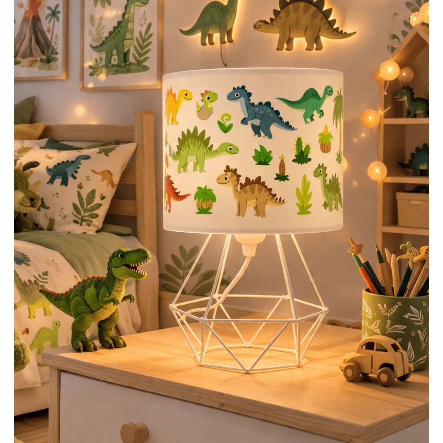 Lampă de masă pentru copii KIDS ROOM 1xE27/60W/230V Ø 18 cm dinozaur