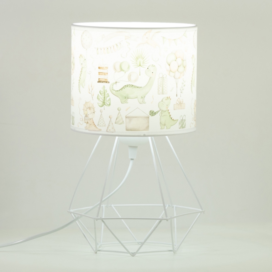Lampă de masă pentru copii KIDS ROOM 1xE27/60W/230V Ø 18 cm dinozaur