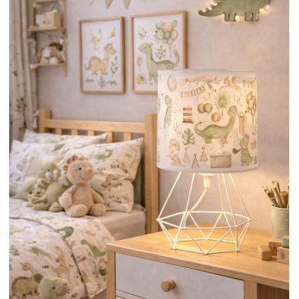 Lampă de masă pentru copii KIDS ROOM 1xE27/60W/230V Ø 18 cm dinozaur