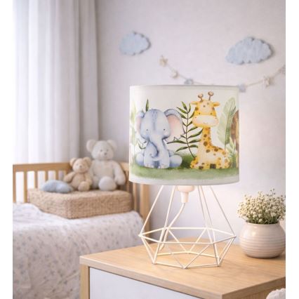 Lampă de masă pentru copii KIDS ROOM 1xE27/60W/230V Ø 18 cm, tematică junglă