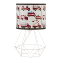 Lampă de masă pentru copii KIDS ROOM, model Pompieri, 1xE27/60W/230V, Ø 18 cm