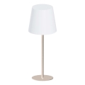 Lampă de masă pentru exterior LUCIA LED RGBW, dimabilă, cu control tactil, 2W/5V, 1800/2700/6500K, 3600 mAh, IP44, bej