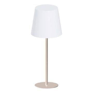 Lampă de masă pentru exterior LUCIA LED RGBW, dimabilă, cu control tactil, 2W/5V, 1800/2700/6500K, 3600 mAh, IP44, bej