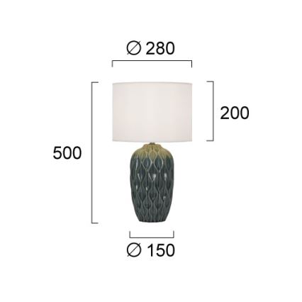 Lampă de masă PINEAPLE 1xE27/40W/230V alb/verde