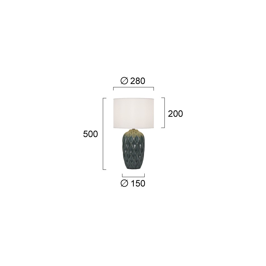 Lampă de masă PINEAPLE 1xE27/40W/230V alb/verde