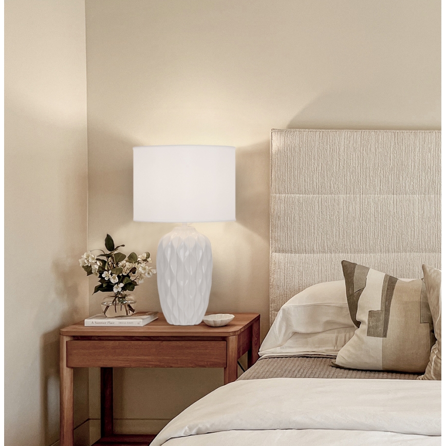 Lampă de masă PINEAPLE 1xE27/40W/230V albă