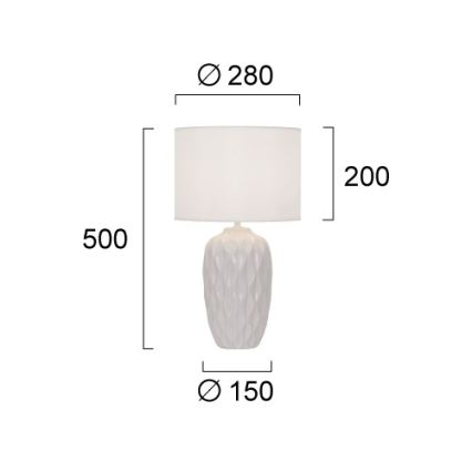 Lampă de masă PINEAPLE 1xE27/40W/230V albă