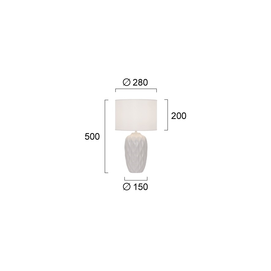 Lampă de masă PINEAPLE 1xE27/40W/230V albă