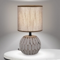 Lampă de masă PINIA 1xE14/25W/230V ceramică bej/gri