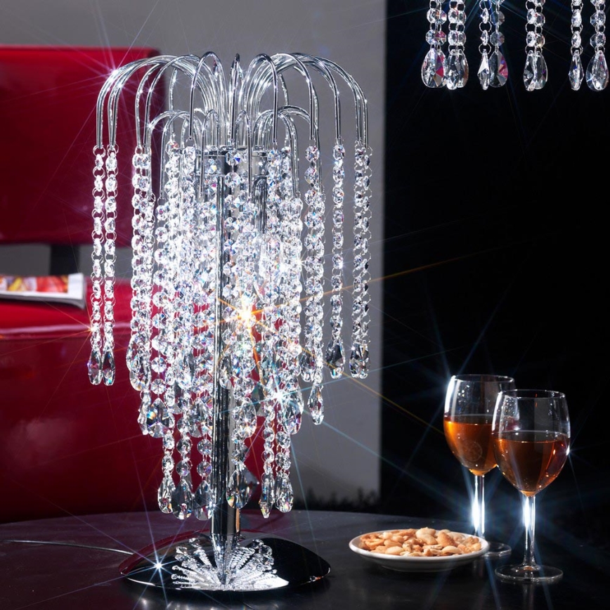 Lampă de masă PIOGGIA 2xE14/6W/230V 50 cm crom ONLI