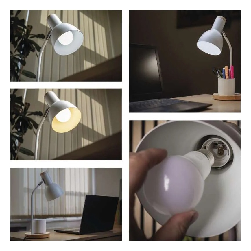 Lampă de masă POPPY 1xE27/25W/230V albă