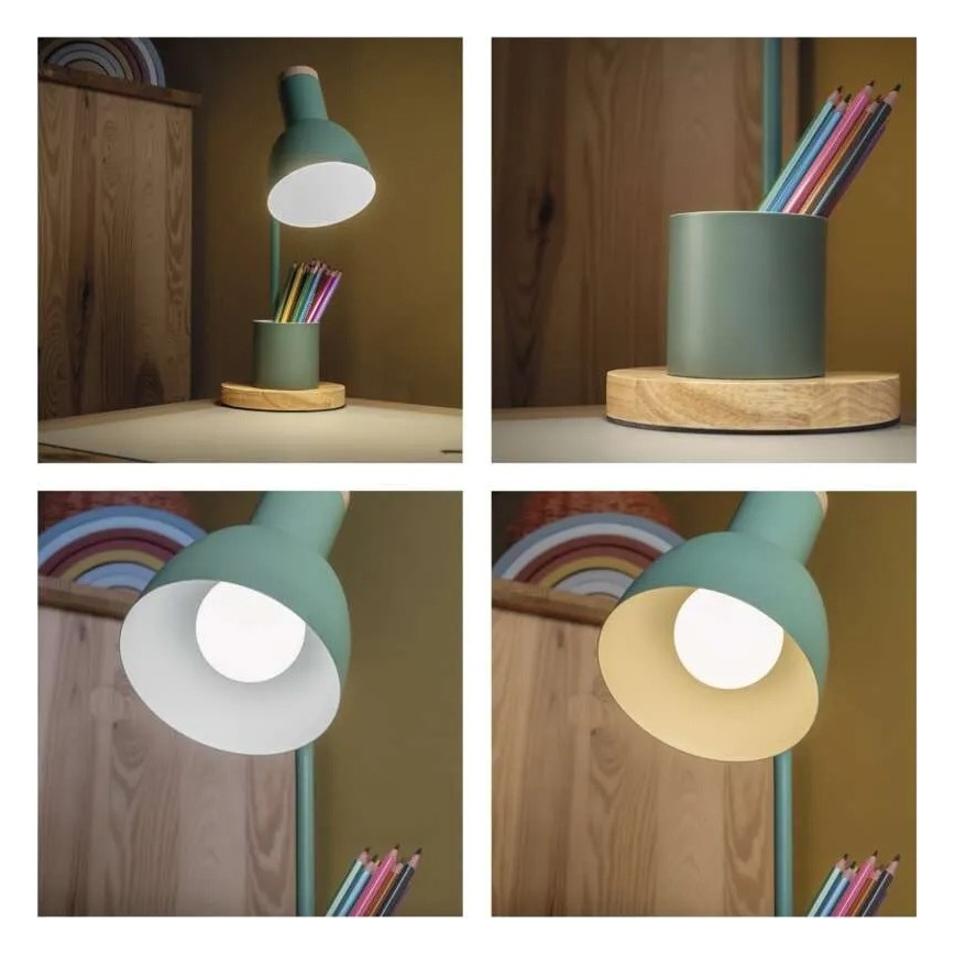 Lampă de masă POPPY 1xE27/25W/230V verde