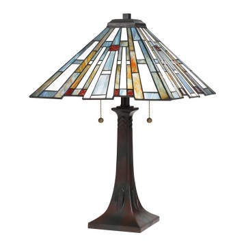 Lampă de masă Quoizel Tiffany MAYBECK, 2xE27/60W/230V