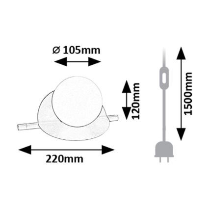 Lampă de masă Rabalux 1xG9/5W/230V