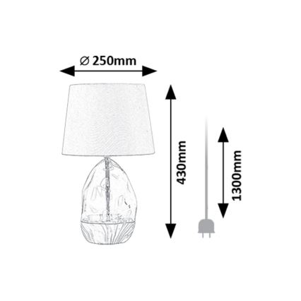 Lampă de masă Rabalux 1xE27/40W/230V gri