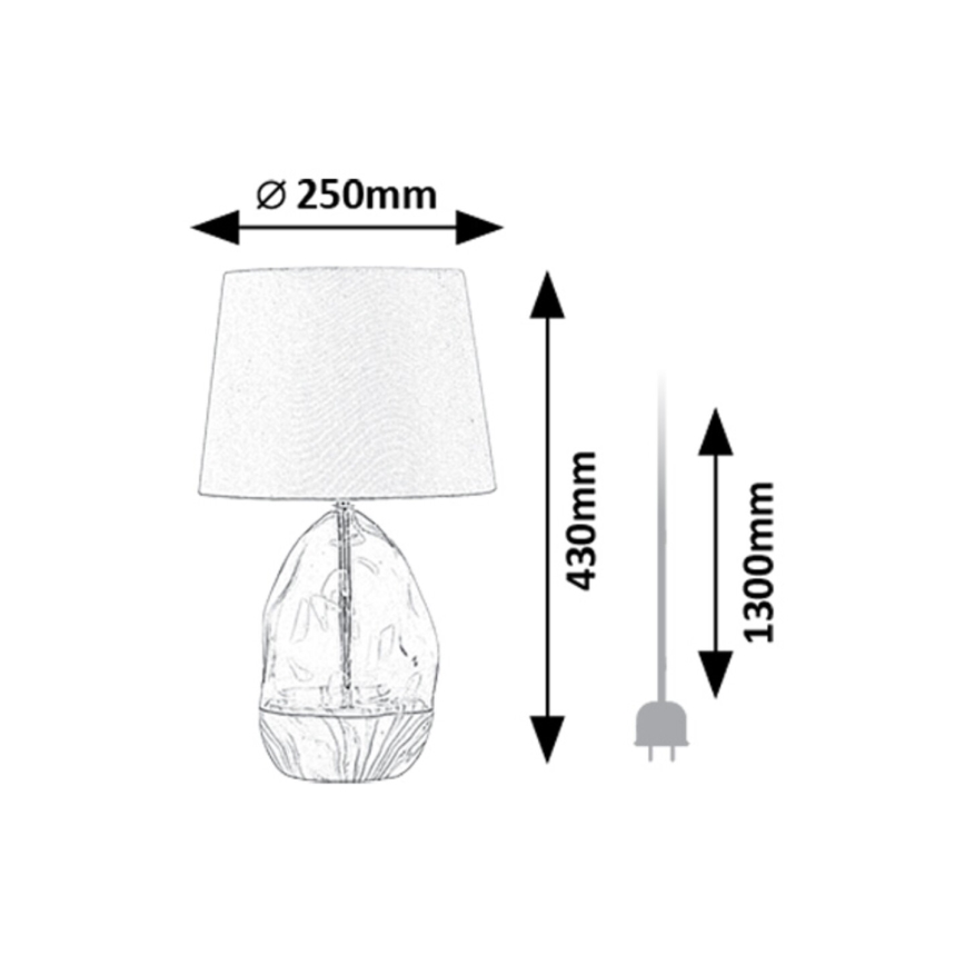 Lampă de masă Rabalux 1xE27/40W/230V gri