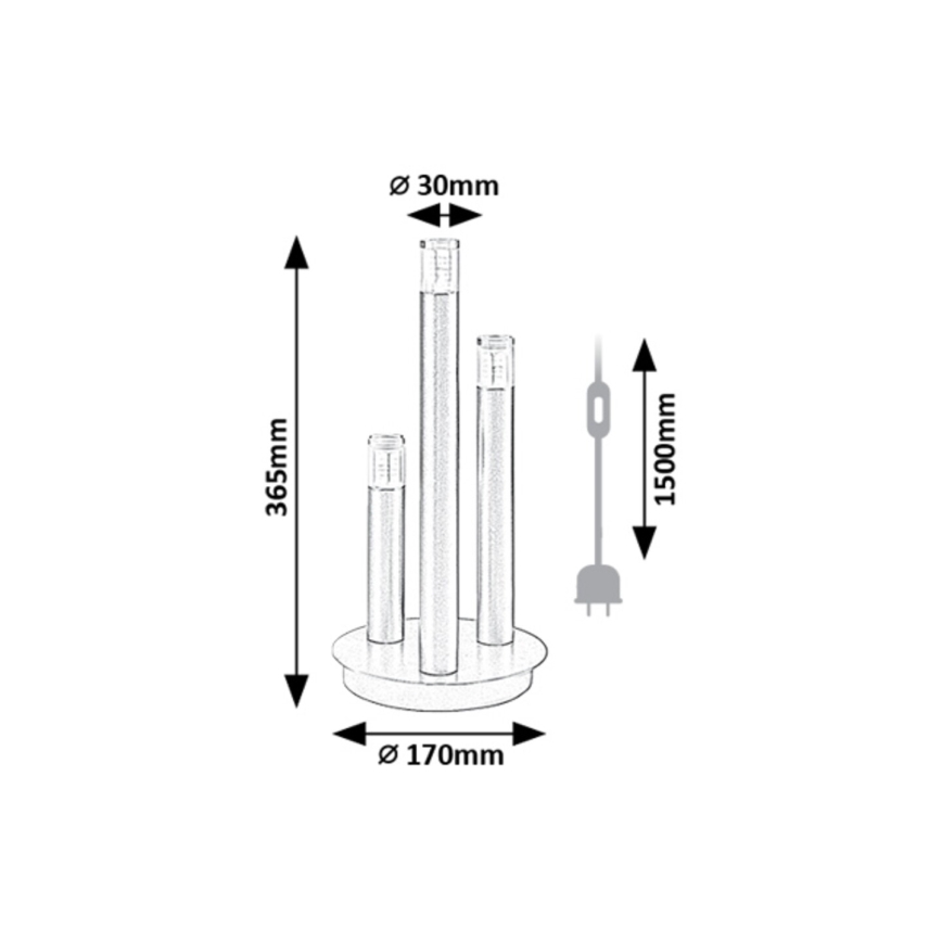 Lampă de masă Rabalux 3xG9/5W/230V negru