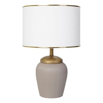 Lampă de masă RAMZES 1xE27/40W/230V alb/bej