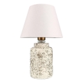 Lampă de masă RAMZES 1xE27/40W/230V alb/bej