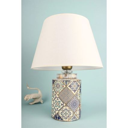 Lampă de masă RAMZES 1xE27/40W/230V alb/gri