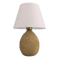 Lampă de masă RAMZES 1xE27/40W/230V alb/maro