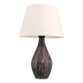 Lampă de masă RAMZES 1xE27/40W/230V alb/maro