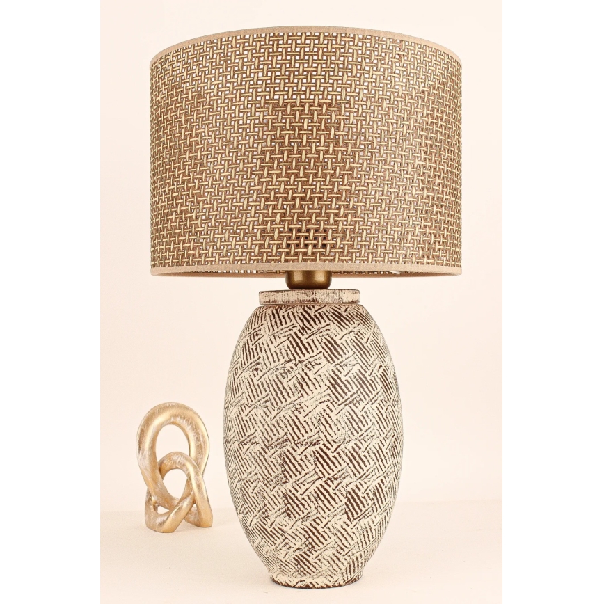 Lampă de masă RAMZES 1xE27/40W/230V, bej