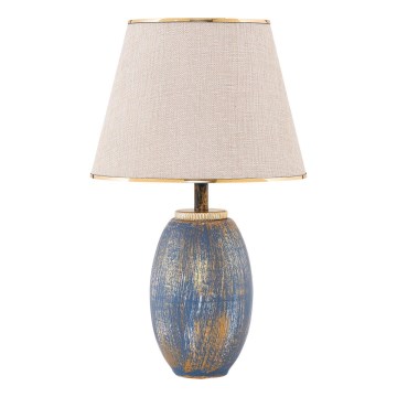 Lampă de masă RAMZES 1xE27/40W/230V crem/albastru