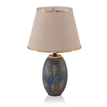 Lampă de masă RAMZES 1xE27/40W/230V crem/albastru