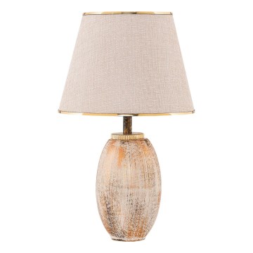 Lampă de masă RAMZES 1xE27/40W/230V crem/auriu