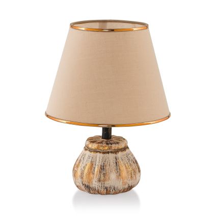 Lampă de masă RAMZES 1xE27/40W/230V crem/auriu